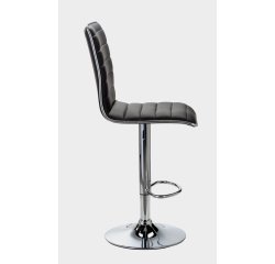 Chaise haute OZIO - simili cuir - dossier haut - repose pied - mécanisme haut/bas- pieds chromé