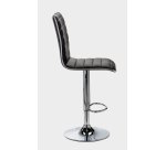 Chaise haute OZIO - simili cuir - dossier haut - repose pied - mécanisme haut/bas- pieds chromé