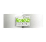 Rouleau d'essuie-mains Renova Green double épaisseur 350 m - Lot de 2
