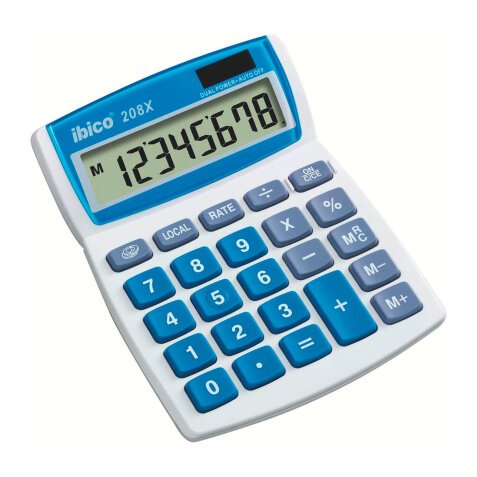 Calculatrice de bureau Ibico 208X - 8 chiffres