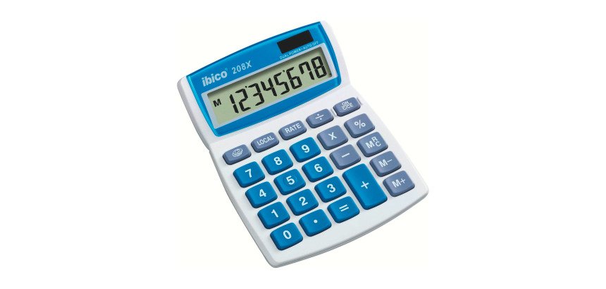 Calculatrice de bureau Ibico 208X - 8 chiffres