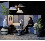 Ballon ergonomique Office Ballz Götessons 65 cm, tissu Mica avec zip noir