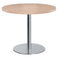 Table de réunion ronde 100 cm pied chromé Ecla