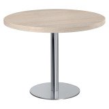 Ronde vergadertafel 100 cm verchroomde voet Ecla