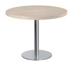Round meeting table 100 cm with chrome legs Ecla