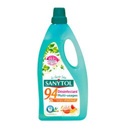 Désinfectant nettoyant multi-uages Sanytol agrumes 94 % végétal - Bidon 1L