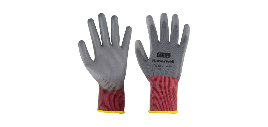 Guanti PIP WorkEasy WE21-3113G in poliuretano grigio, 10 paia