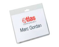 Portanombres Durable para tarjeta 60 x 90 mm con perforación para cinta - paquete de 20