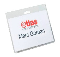 Portanombres Durable para tarjeta 60 x 90 mm con perforación para cinta - paquete de 20