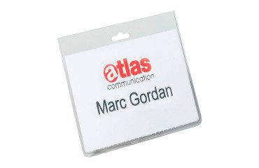 Portanombres Durable para tarjeta 60 x 90 mm con perforación para cinta - paquete de 20