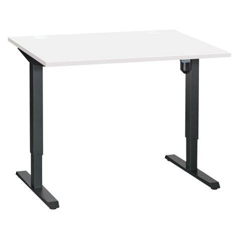 Bureau assis-debout L 120 cm - piètement gris carbone - Nivo