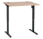 Bureau assis-debout L 120 cm - piètement gris carbone - Nivo