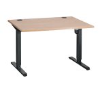 Bureau assis-debout L 120 cm - piètement gris carbone - Nivo