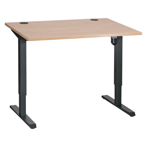 Bureau assis-debout L 120 cm - piètement gris carbone - Nivo