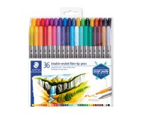 Design Journey 3200 Staedtler double-ended coloring pen assorted colors - 36-pack