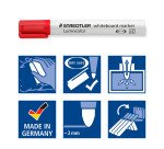 Marqueur effaçable rechargeable Staedtler Lumocolor pointe ogive 2 mm- Pochette de 10
