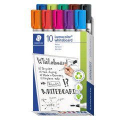rotulador borrable recargable Staedtler Lumocolor 351 punta biselada 2 mm - Paquete de 10
