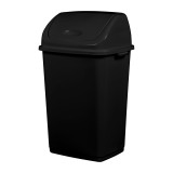 Cubo de basura 50 L tapa basculante Clap Green Rossignol negro