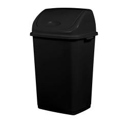 Cubo de basura 50 L tapa basculante Clap Green Rossignol negro