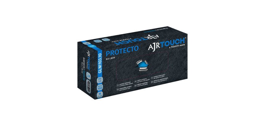 Guanti monouso Equal Ajrtouch Protecto in nitrile azzurro, 100 unità