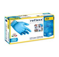 Guanti monouso Reflexx® R72 in nitrile azzurro, 100 unità
