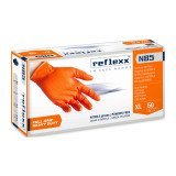 Guanti monouso Reflexx® N85 in nitrile arancione, 50 unità