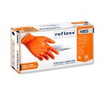 Guanti monouso Reflexx® N85 in nitrile arancione, 50 unità