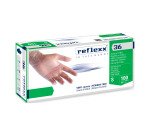 Guanti monouso Reflexx® 36 in vinile trasparente senza polvere, 100 unità