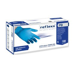 Guanti monouso Reflexx® R70 in nitrile azzurro, 100 unità