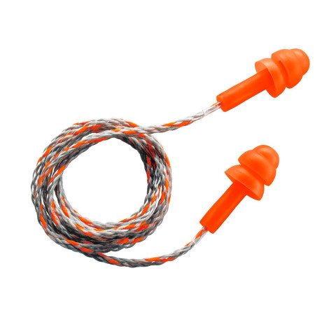Tapones para los oídos reutilizables Uvex Whisper, con cordón - 23 dB - Caja de 50