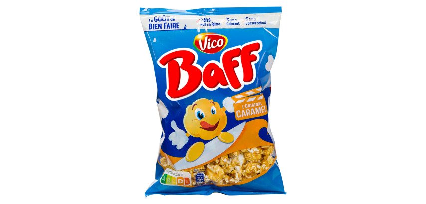 Pop corn au caramel Baff Vico- Sachet de 100 g