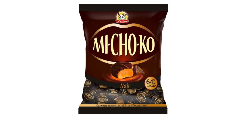Bonbons caramel chocolat noir MICHOKO - Sachet de 100 g
