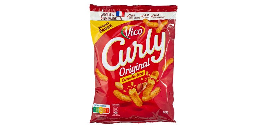 Soufflés de mais Curly Vico - Sachet de 60 g