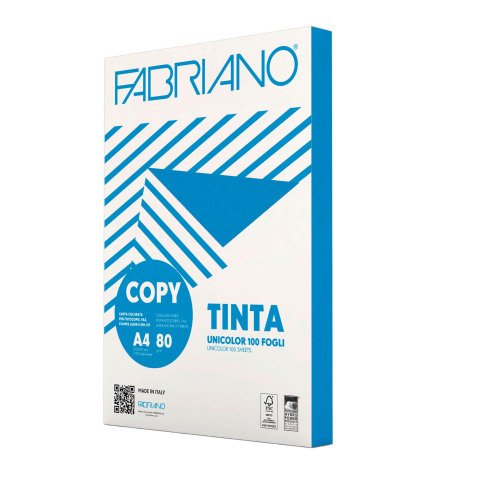 Papel de color A4 80 g Copy Tinta Fabriano Azul - Paquete de 100 hojas