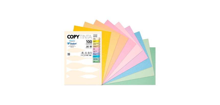 Papel de color A4 80 g Copy Tinta Fabriano Surtido Pastel- Paquete de 100 hojas