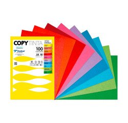 Papel de color A4 80 g Copy Tinta Fabriano Surtido Intenso- Paquete de 100 hojas