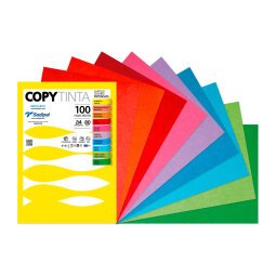 Papel de color A4 80 g Copy Tinta Fabriano Surtido Intenso- Paquete de 100 hojas