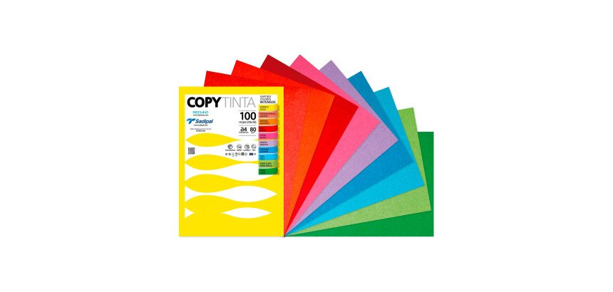 Papel de color A4 80 g Copy Tinta Fabriano Surtido Intenso- Paquete de 100 hojas