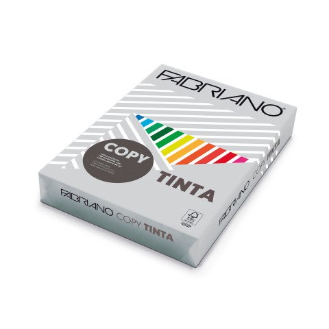 Papel de color A4 80 g Copy Tinta Fabriano Gris- Paquete de 500 hojas