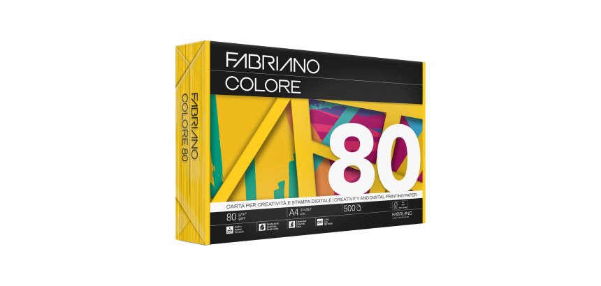 Papel de color A4 80 g Copy Tinta colores intensons Fabriano - Paquete de 500 hojas