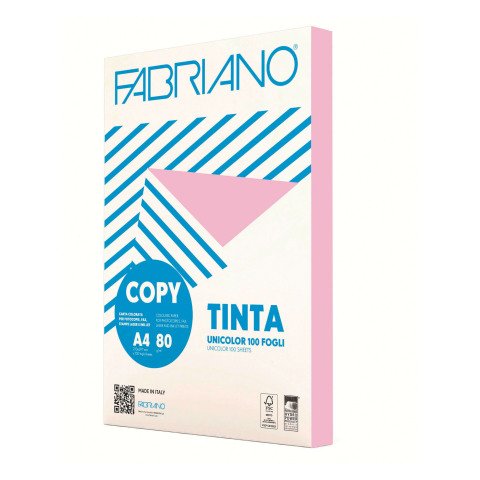 Papel de color A4 80 g Copy Tinta Fabriano Rosa- Paquete de 100 hojas