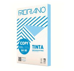 Papel de color A4 80 g Copy Tinta Fabriano Azul celeste- Paquete de 100 hojas