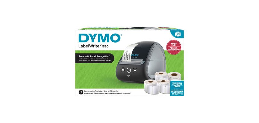 Pack Impresora de etiquetas Dymo LabelWriter 550 + 4 Rollos de etiquetas