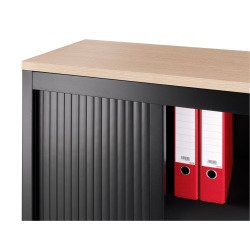 Encimera de madera para armarios metálicos An. 120 x Fon. 45 cm roble claro