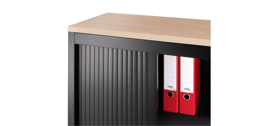 Top de finition L 120 x P 43 cm pour armoire à rideaux et battantes