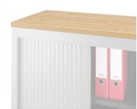 Top finish L 120 x D 43 cm oak for cabinet with sliding and hinged doors