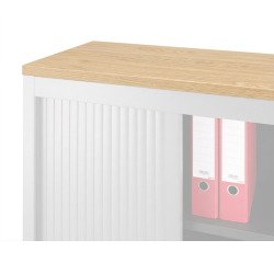 Top de finition bois pour armoire métal L 120 x P 43 cm