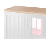 Top de finition bois pour armoire métal L 120 x P 45 cm