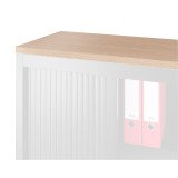 Top de finition bois pour armoire métal L 120 x P 45 cm