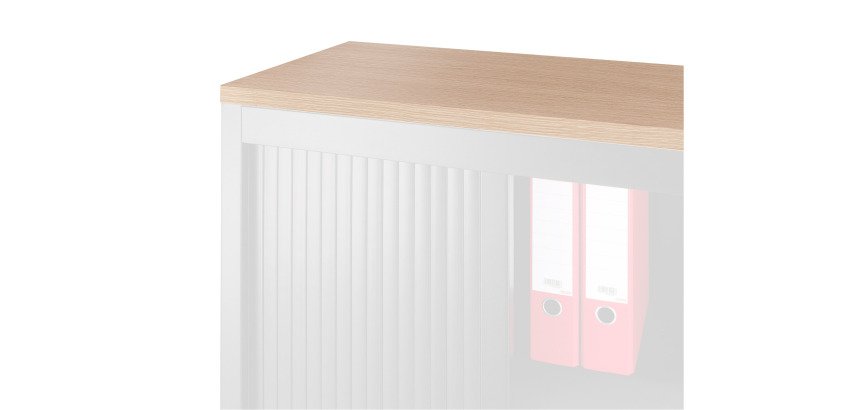 Top de finition bois pour armoire métal L 120 x P 45 cm